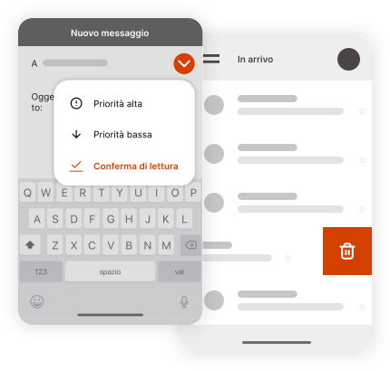 Accesso rapido app Virgilio Mail